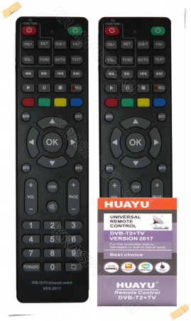 пульт универсальный huayu dvb-t2+tv version 2017 для цифровых телевизионных приставок dvb-t2 Huayu для приставок dvb-t2