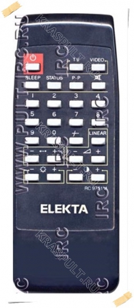 пульт elekta rc 9751m Elekta для телевизоров