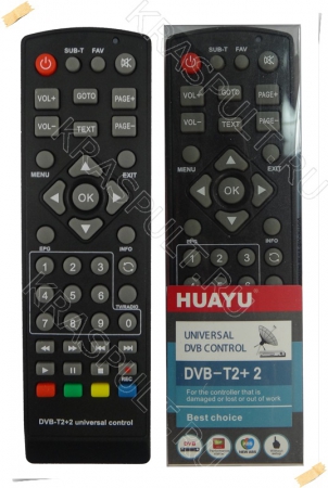пульт универсальный huayu dvb-t2 +2 для цифровых телевизионных приставок dvb-t2 Huayu для приставок dvb-t2